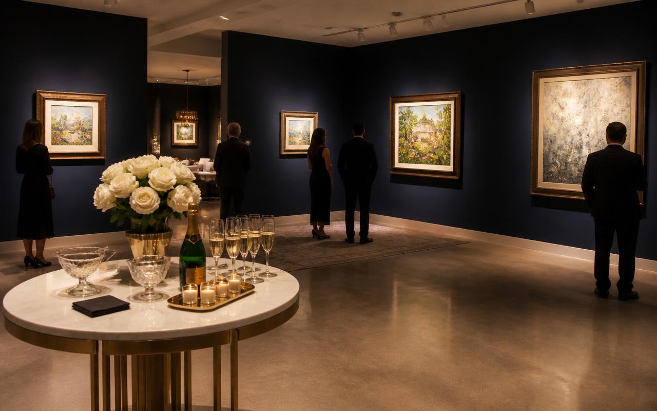 An intimate private viewing at The Blue Chip Room